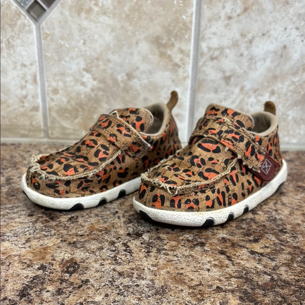 Twisted X Infant Leopard Cork Driving Mocs Size 7